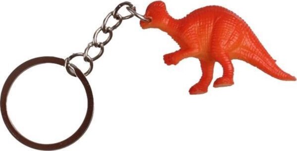 sleutelhanger dino hypsilophodon 6 cm oranje